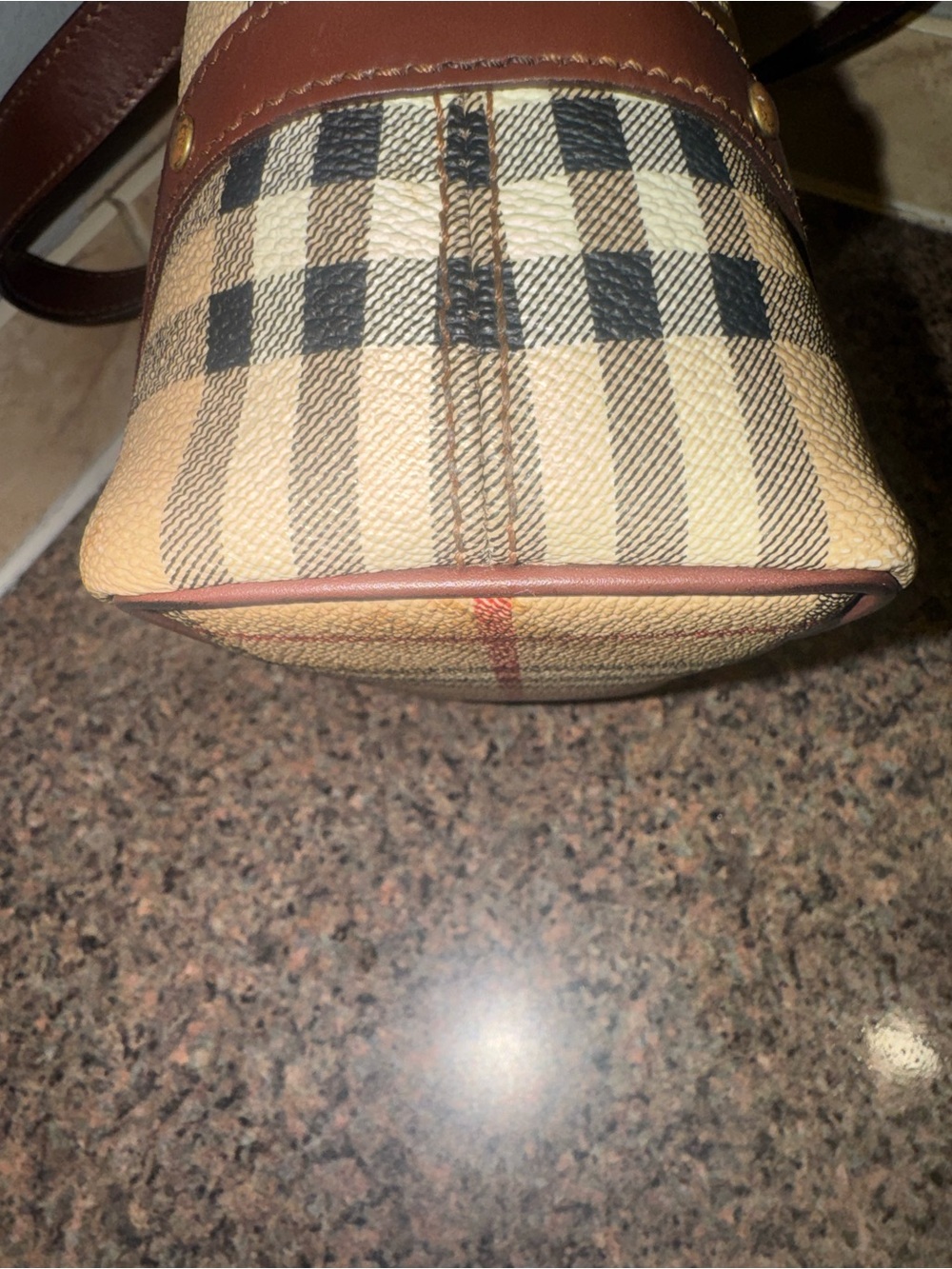 Burberry vintage Haymarket Check Mini Tote Bag ✅authentic✅ - Picture 7 of 10